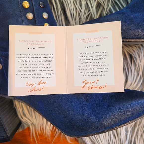 🍒NIB🍒 FREE PEOPLE WESTERN STUDDED SUEDE BOOTS - Picture 14 of 14